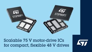 STMicroelectronics reveals 75V STSPIN motor-drive ICs for scalable industrial drives