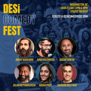 America’s Biggest South Asian Comedy Festival Expands to the East Coast, Arrives at Studio Theatre in Washington, DC