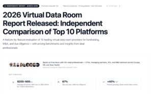 2026 Virtual Data Room Report Released: Independent Comparison of Top 10 Platforms