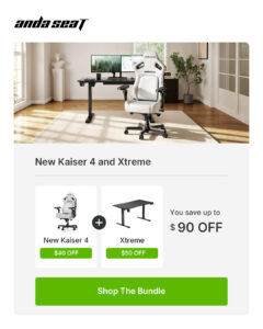 Spring Workspace Refresh Centers on AndaSeat New Kaiser 4 and Xtreme Series