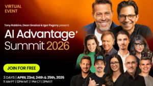Tony Robbins & Dean Graziosi Announce the AI Advantage Summit To Help Entrepreneurs & Professionals Thrive In The AI Age