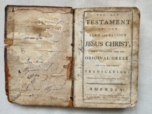 1777 copy of the New Testament Bible, printed in Boston by Edward Draper, sells for $199,500 at John McInnis Auctioneers