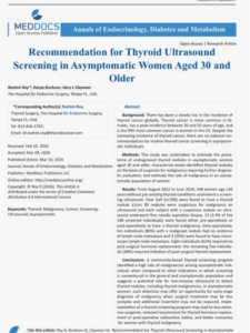 Groundbreaking Study Finds Thyroid Ultrasound Screening Detects Cancer in Healthy Women at Higher Rates Than Other Tests