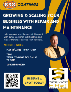 Service First Solutions and 838 Coatings Announce Free Commercial Roofing Training Event in Dallas